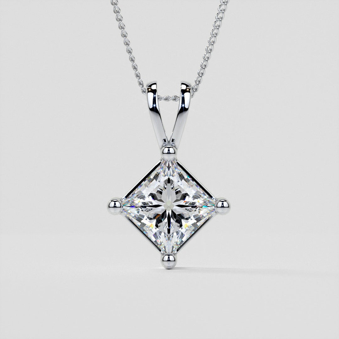 Princess Cut Lab Grown Diamond Pendant