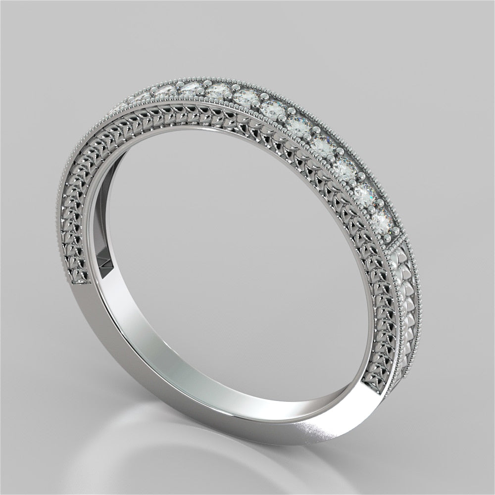 2.0CT Asscher Cut Lab Grown Diamond Vintage-Style Engagement Ring