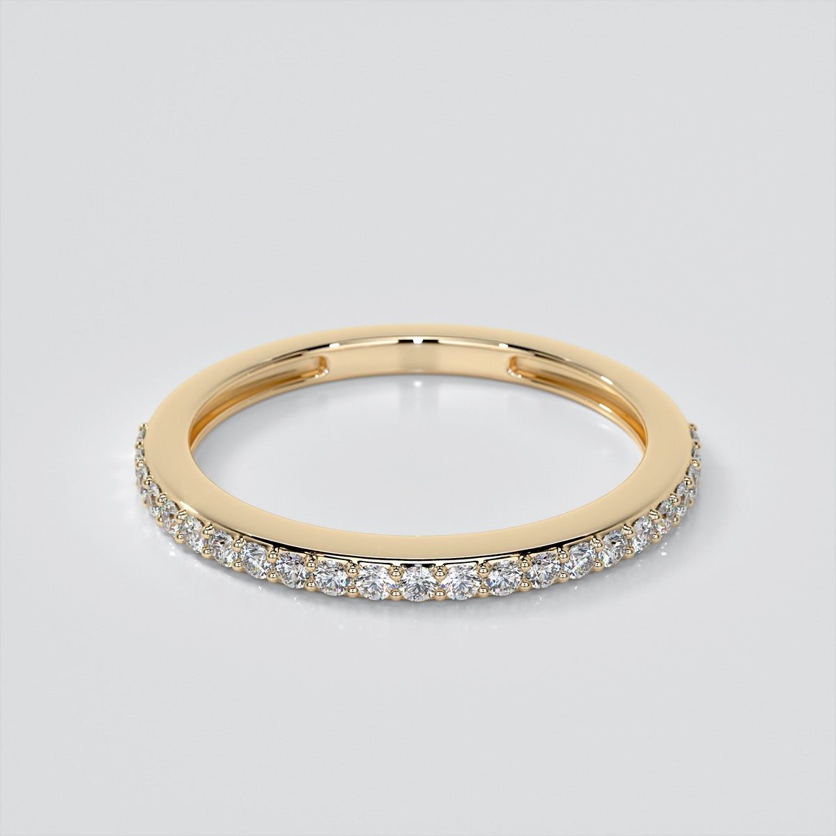 Surface Prong Setting Round Cut Wedding Band