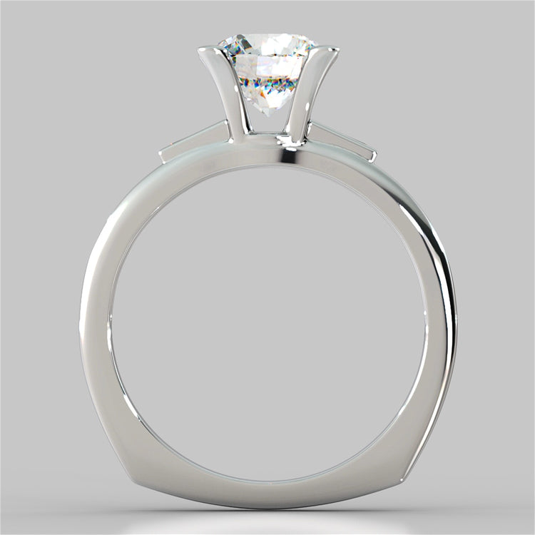 Round Cut Channel Set Wedding Set Euro-Style