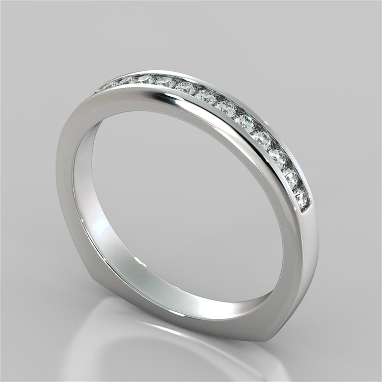 Round Cut Euro-Style Channel Set Engagement Ring