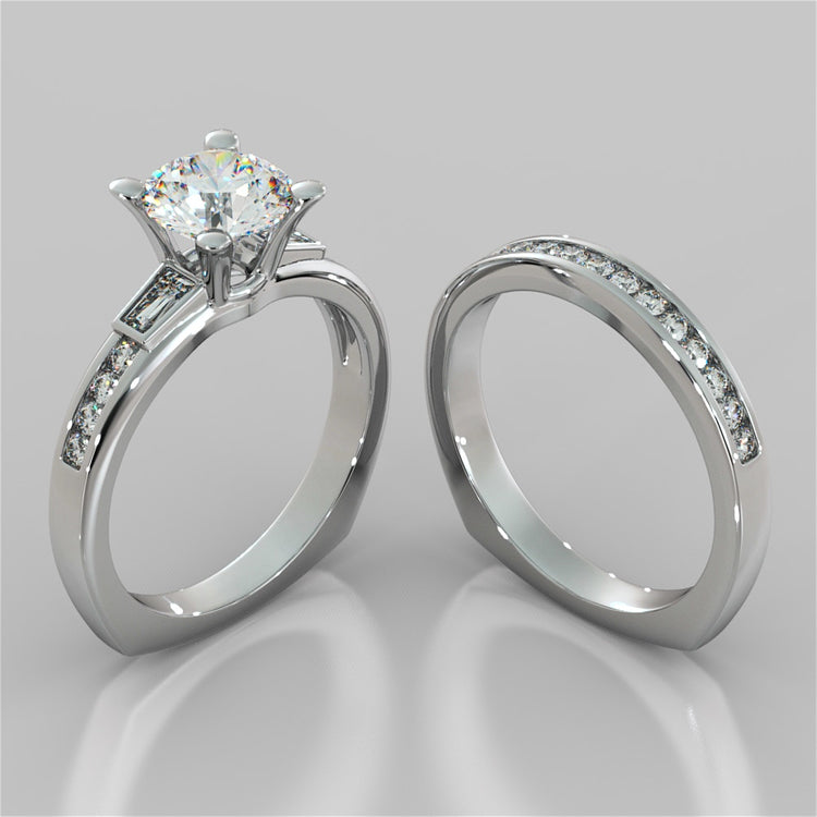 Round Cut Euro-Style Channel Set Engagement Ring