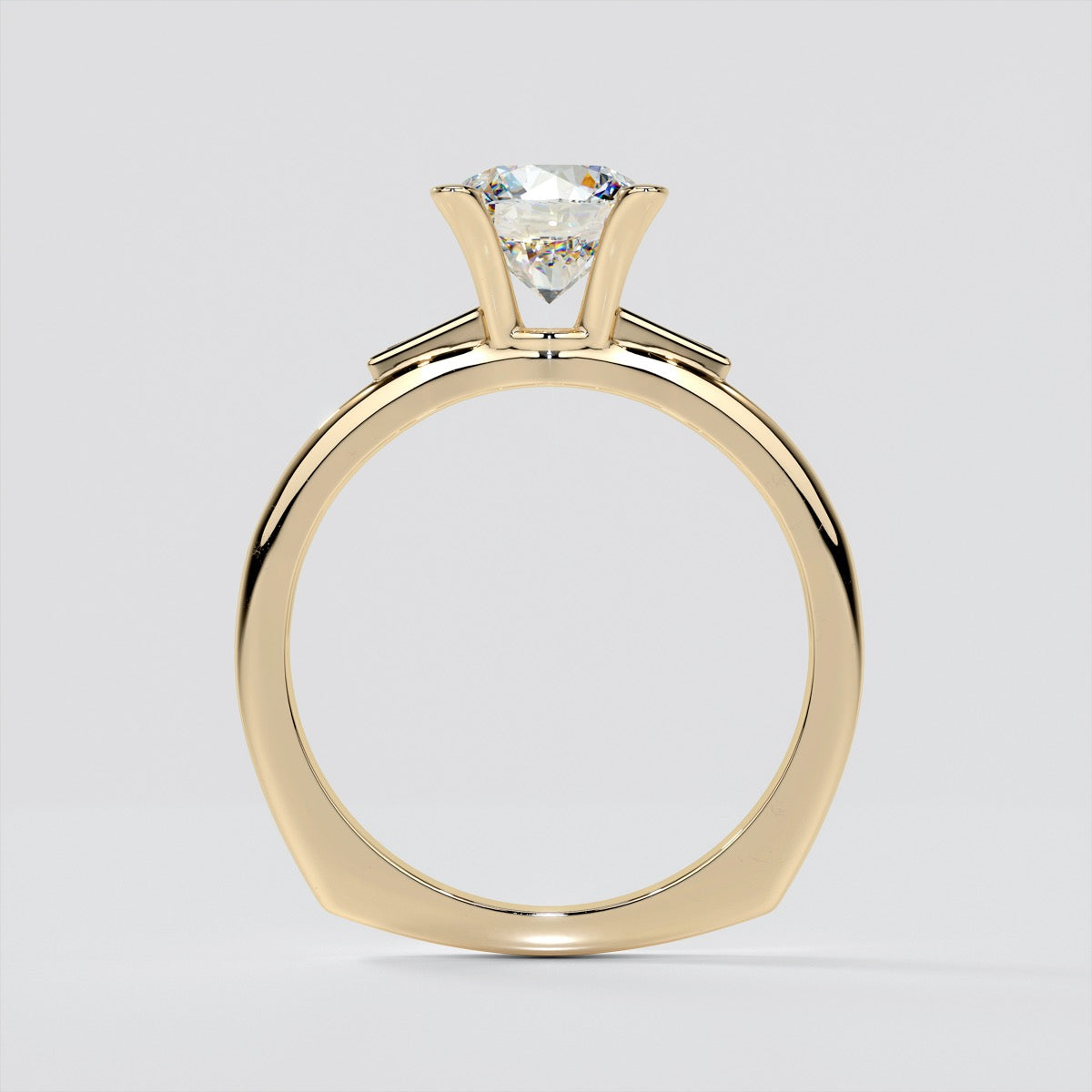 Round Cut Euro-Style Channel Set Engagement Ring