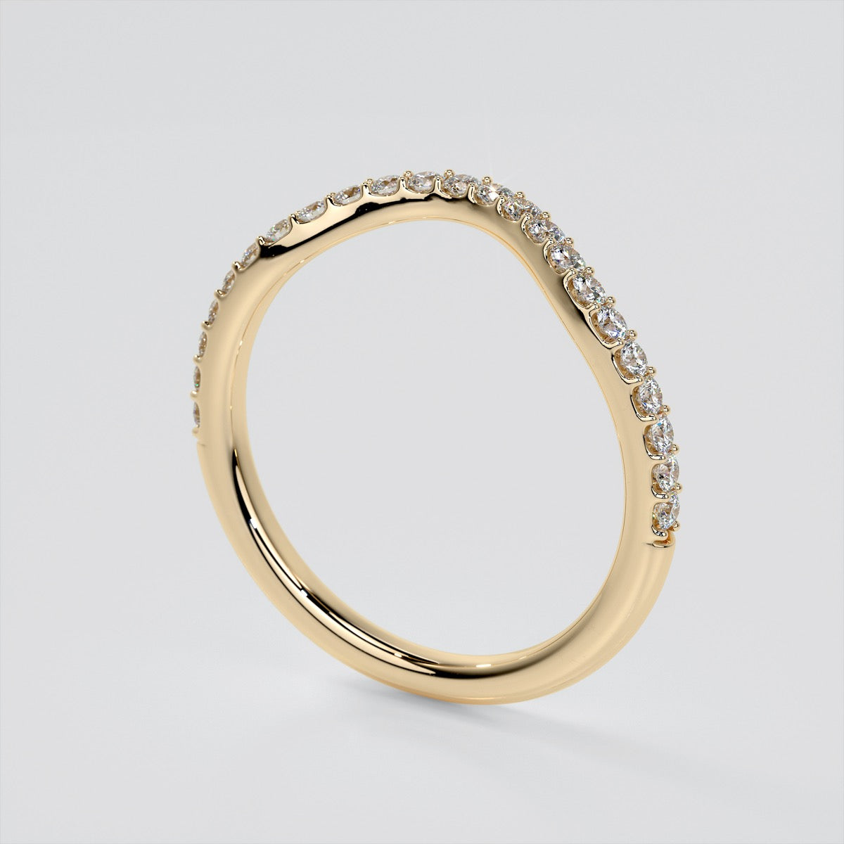 Scallop Style Contoured Wedding Band