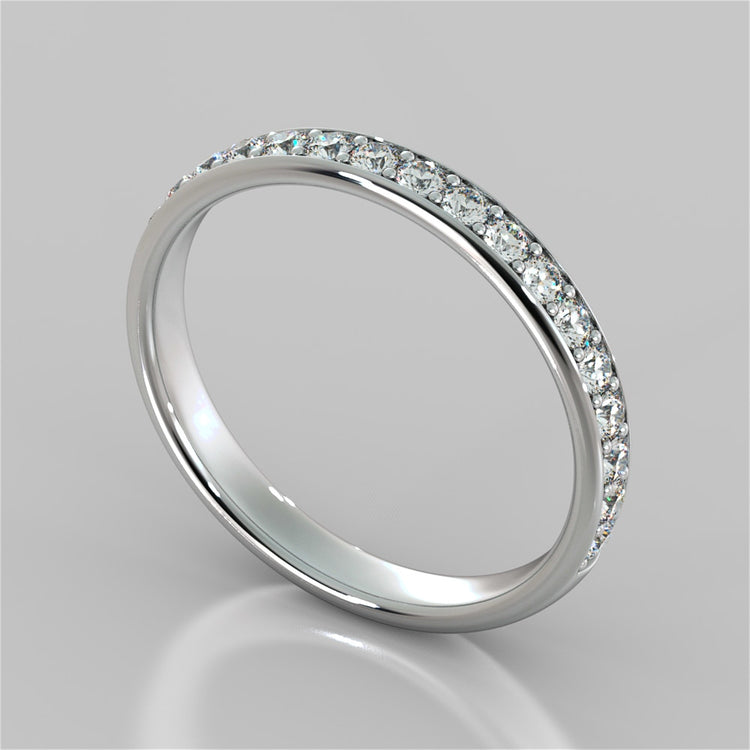 Lab Grown Diamond Round Cut Three Stone Trellis Engagement Ring