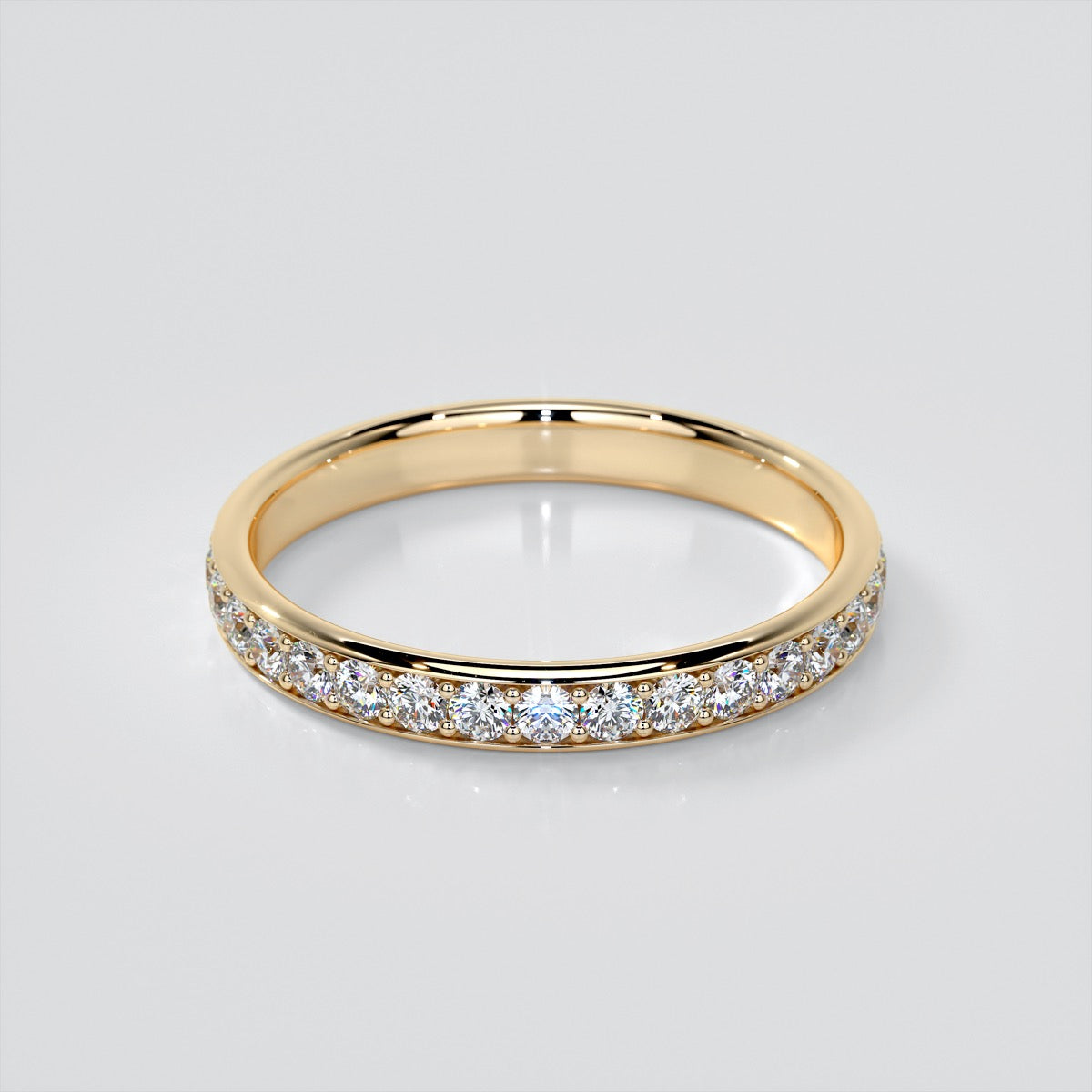 Lab Grown Diamond Round Cut Three Stone Trellis Engagement Ring
