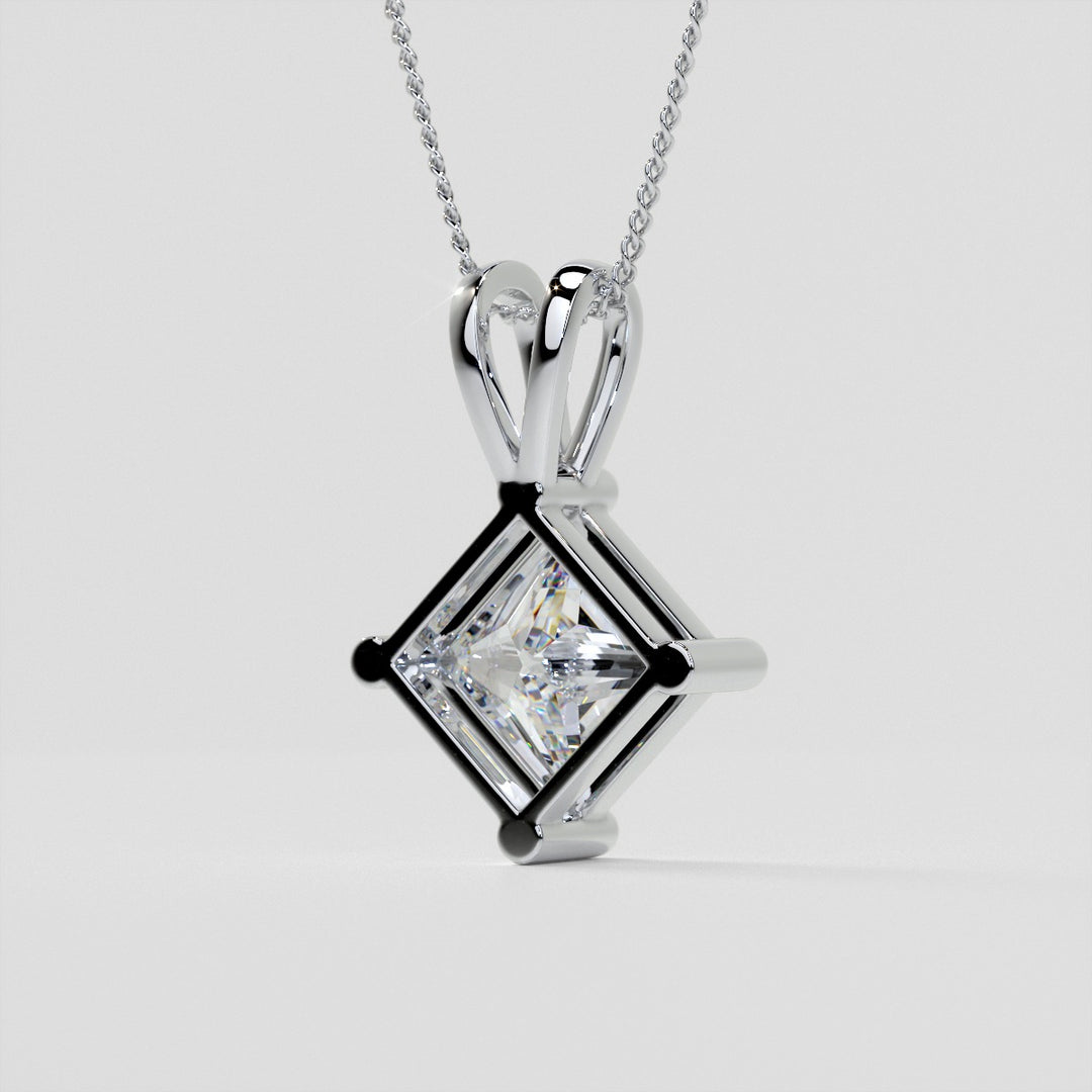 Princess Cut Lab Grown Diamond Pendant