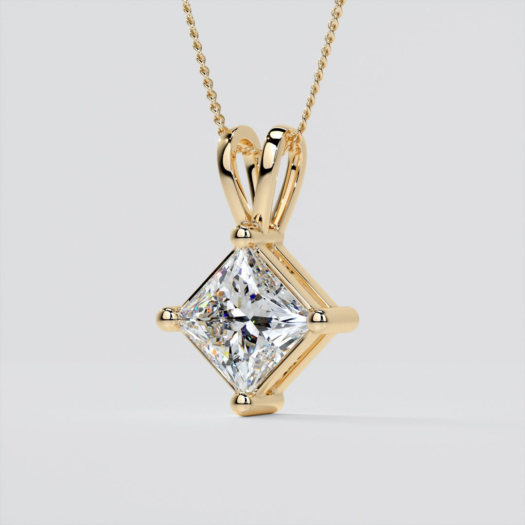 Princess Cut Lab Grown Diamond Pendant