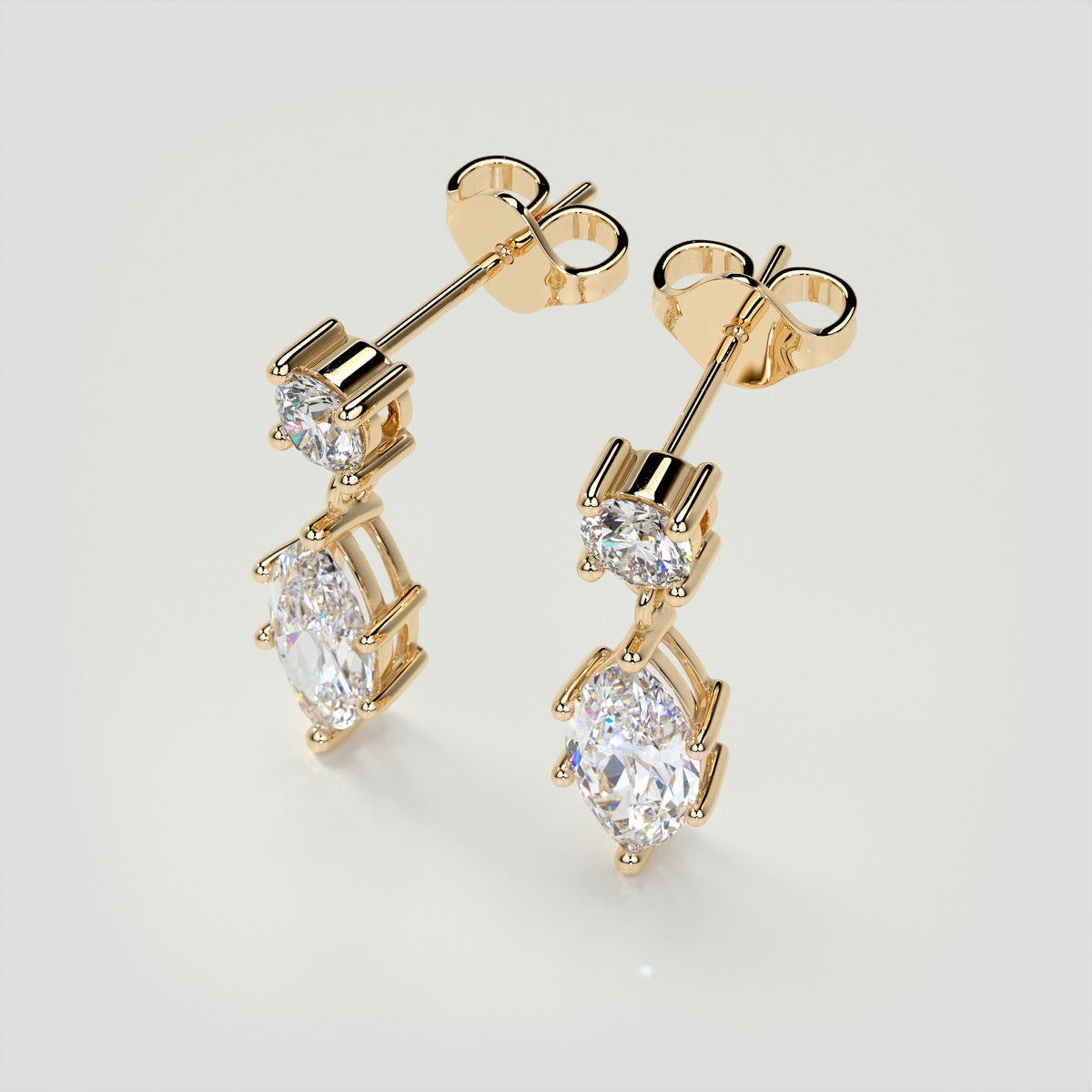 2.5CT Marquise Cut Drop Style Earrings Set In Sterling Silver – Sold as a Pair
