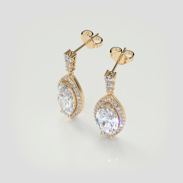 6.89CT Marquise Cut Drop Style Slider Bail Earrings