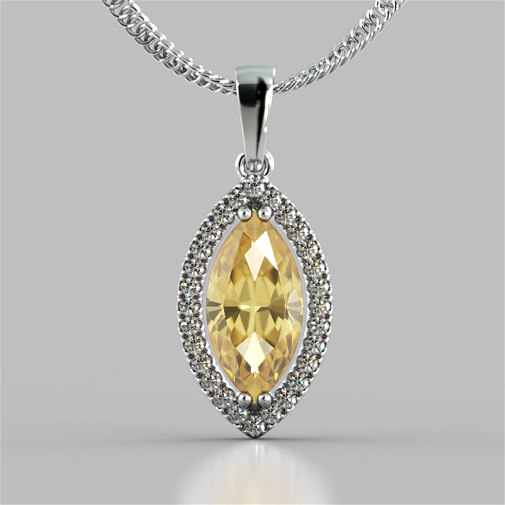 Marquise Cut Drop Style Stud Pendant
