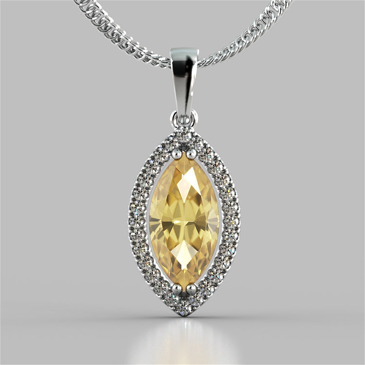 Marquise Cut Drop Style Stud Pendant