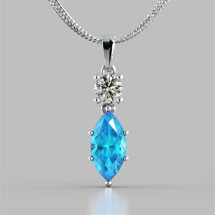 Marquise Cut Drop Style Pendant