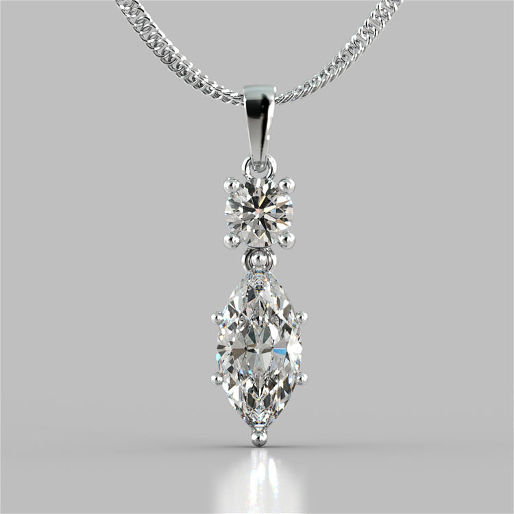 Marquise Cut Drop Style Pendant