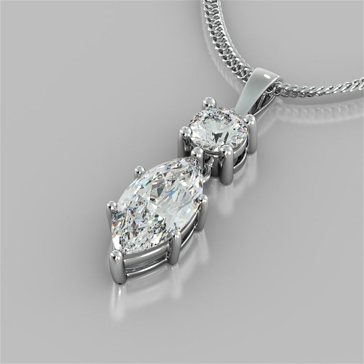 Marquise Cut Drop Style Pendant