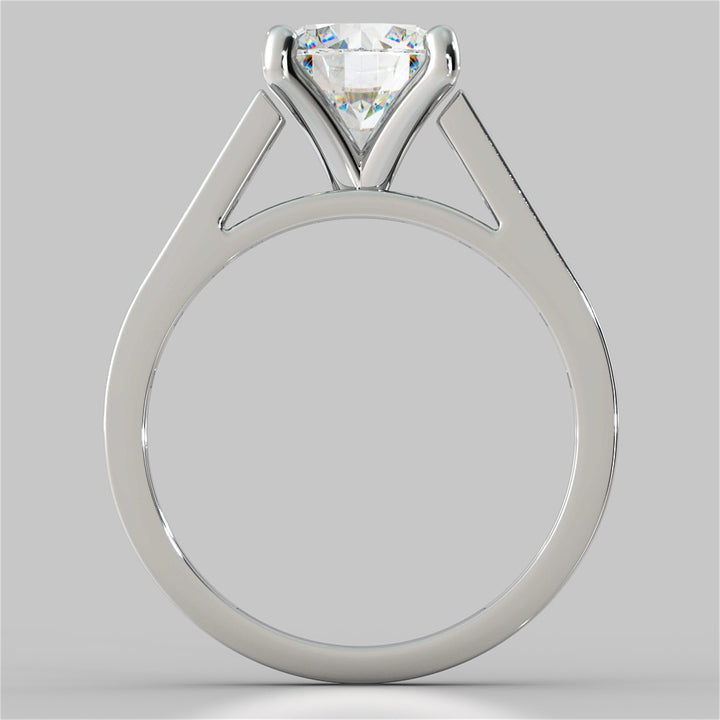 Round Cut and Baguettes Wedding Set