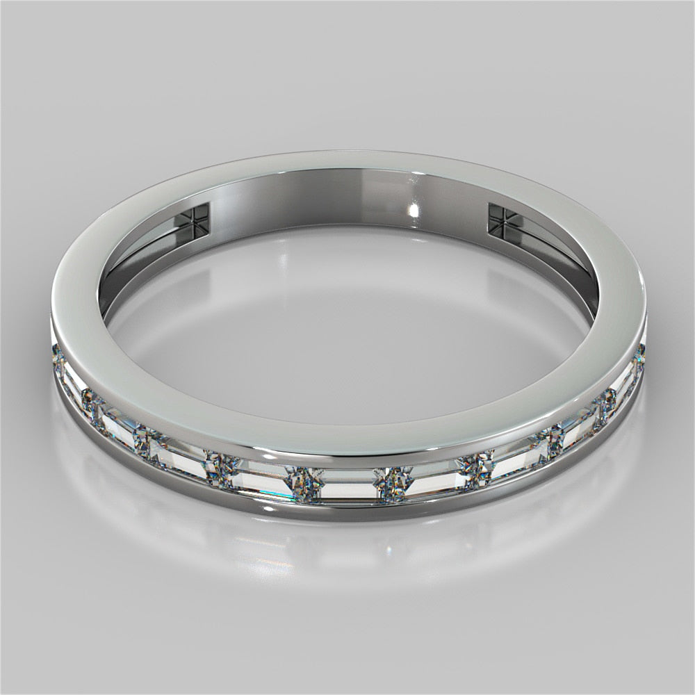 Straight Baguette Wedding Band