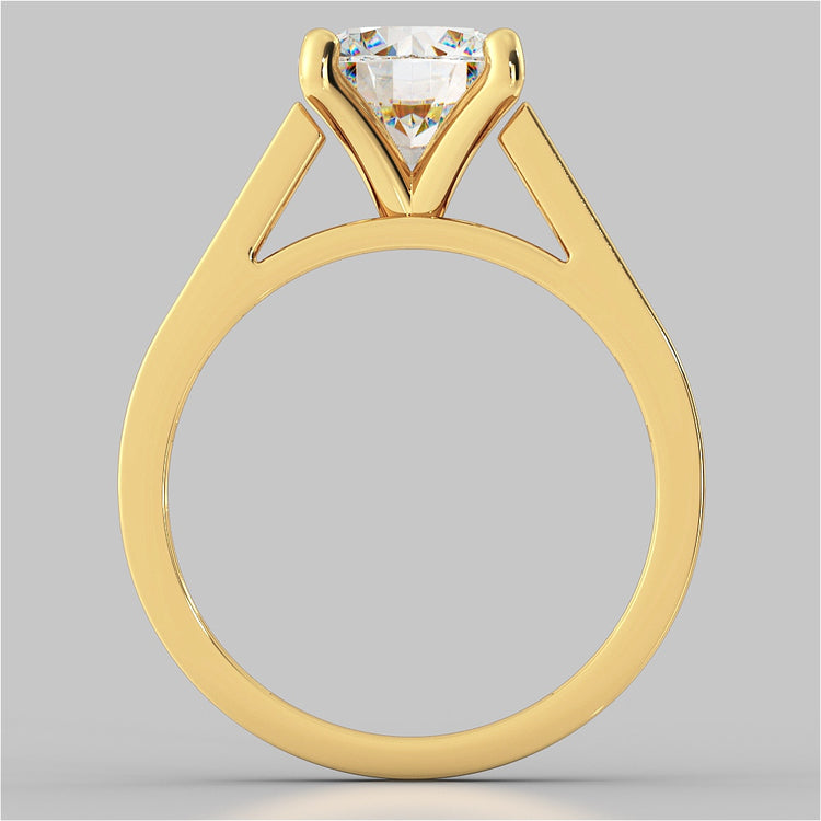 Round Cut and Baguettes Wedding Set