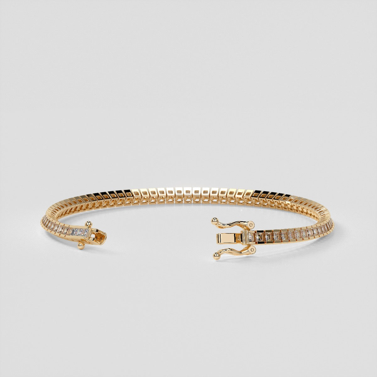Classic Emerald Cut Tennis Bracelet in 14K Gold