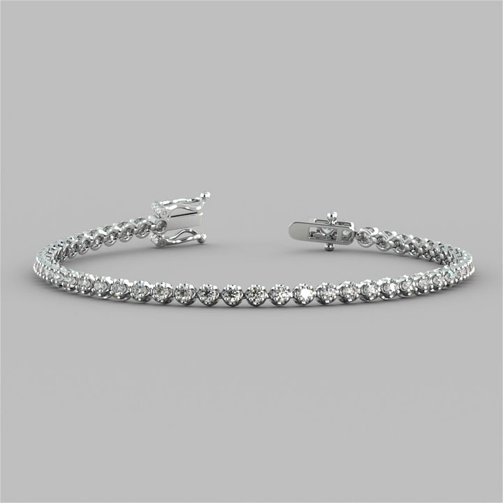 Round Cut Tennis Bracelet in 925 Sterling Silver