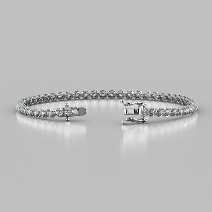 Round Cut Tennis Bracelet in 925 Sterling Silver