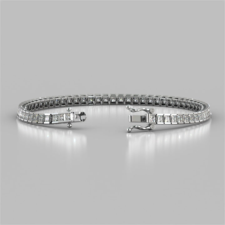 Princess Cut Tennis Bracelet in 925 Sterling Silver