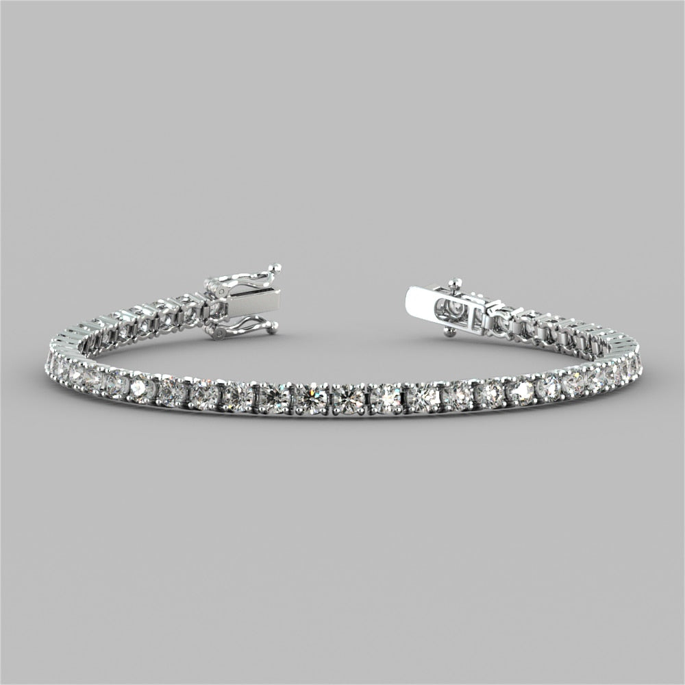 Classic Round Cut Tennis Bracelet in 14k Gold