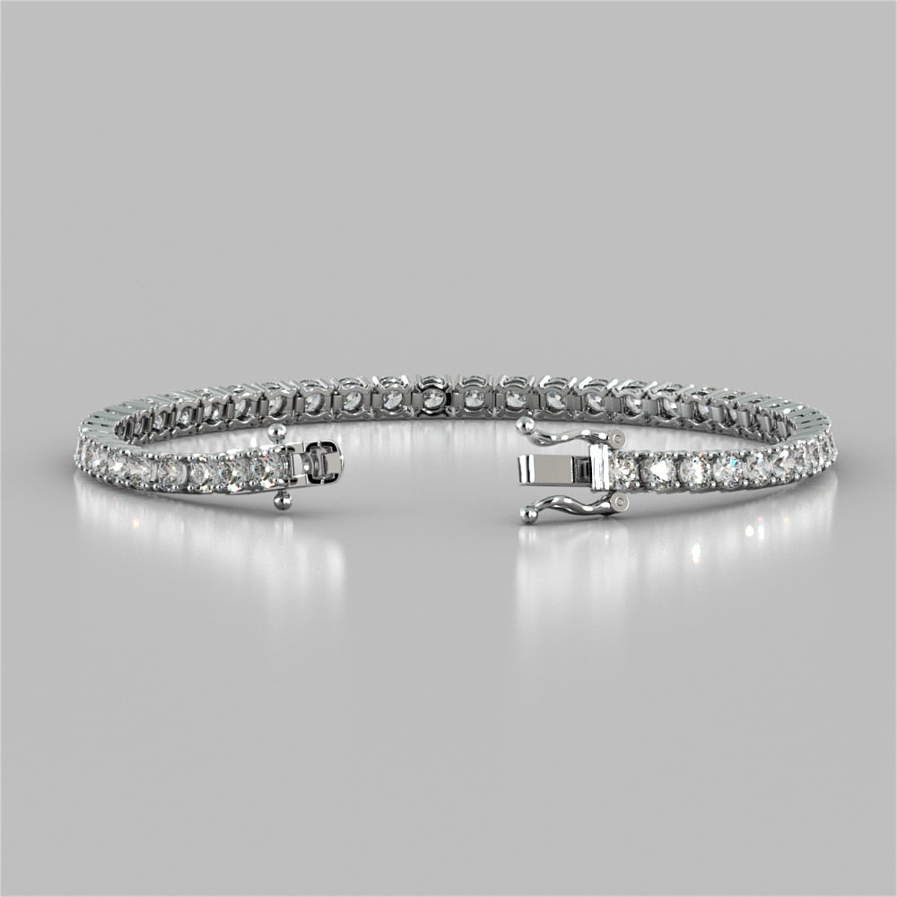Classic Round Cut Tennis Bracelet in 925 Sterling Silver