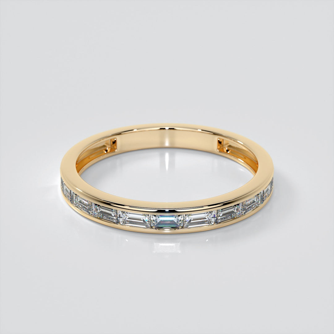 Radiant Cut Channel Baguettes Wedding Set