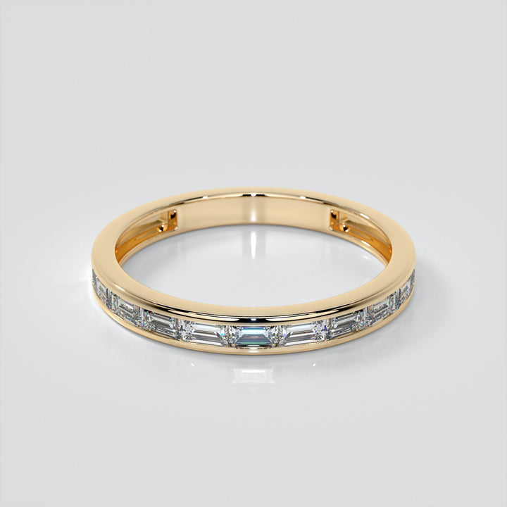 Radiant Cut Channel Baguettes Wedding Set