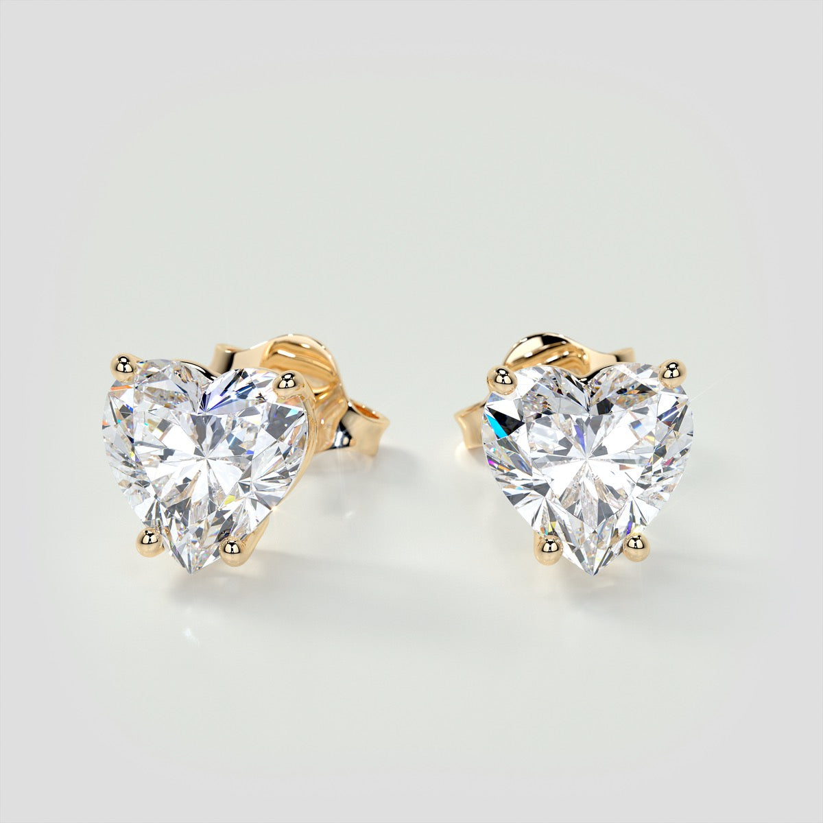 Heart Shape Stud Earrings