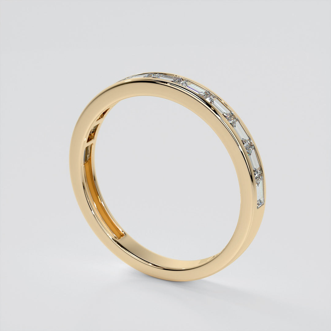 Emerald Baguettes Wedding Set