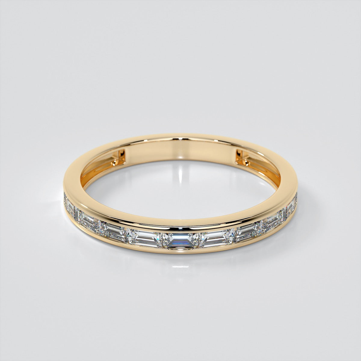 Emerald Baguettes Trio Wedding Set