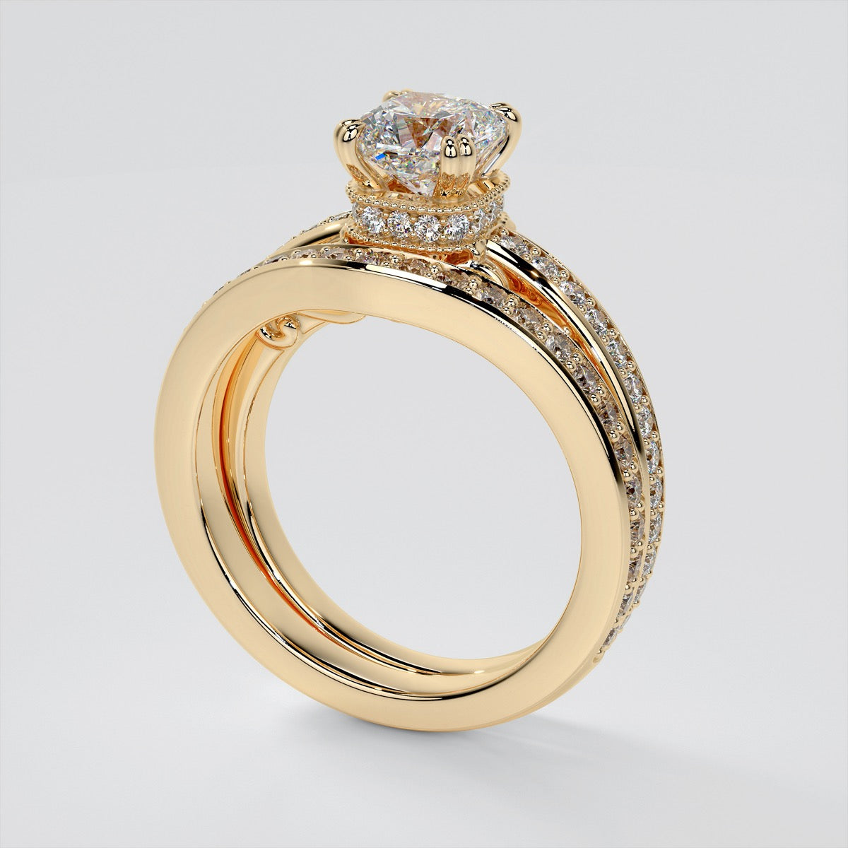 1.5Ct Cushion Cut Lab Grown Diamond VVS Clarity | F-Color Engagement Ring in 18K White Gold