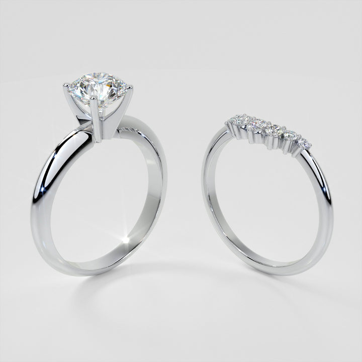 Soft Elegance Band Set With Lab Grown Diamonds