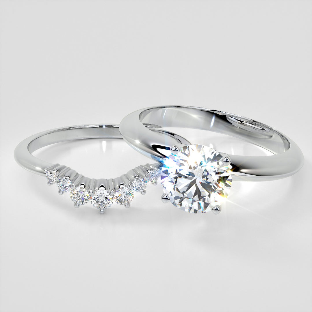 Soft Elegance Band Set With Lab Grown Diamonds