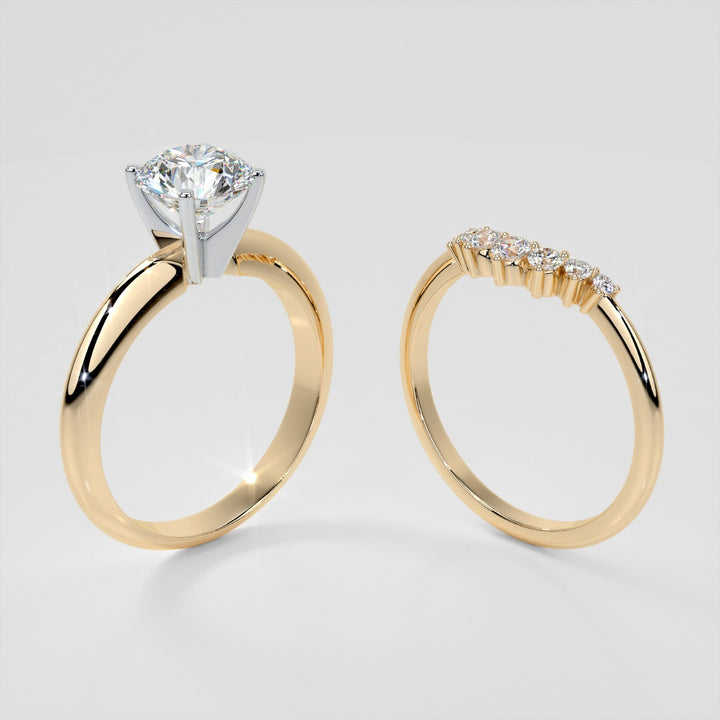 Soft Elegance Band Set With Lab Grown Diamonds