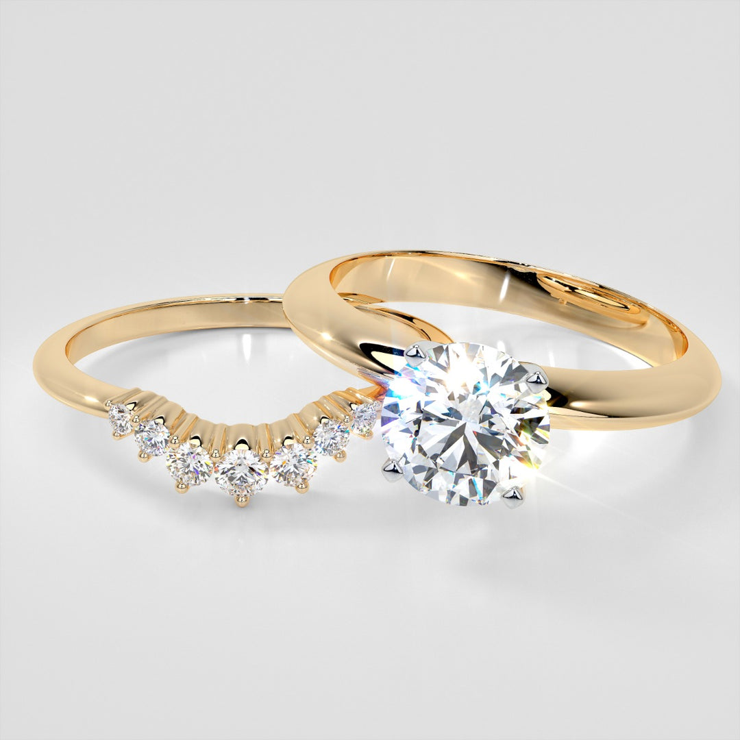 Soft Elegance Band Set With Lab Grown Diamonds
