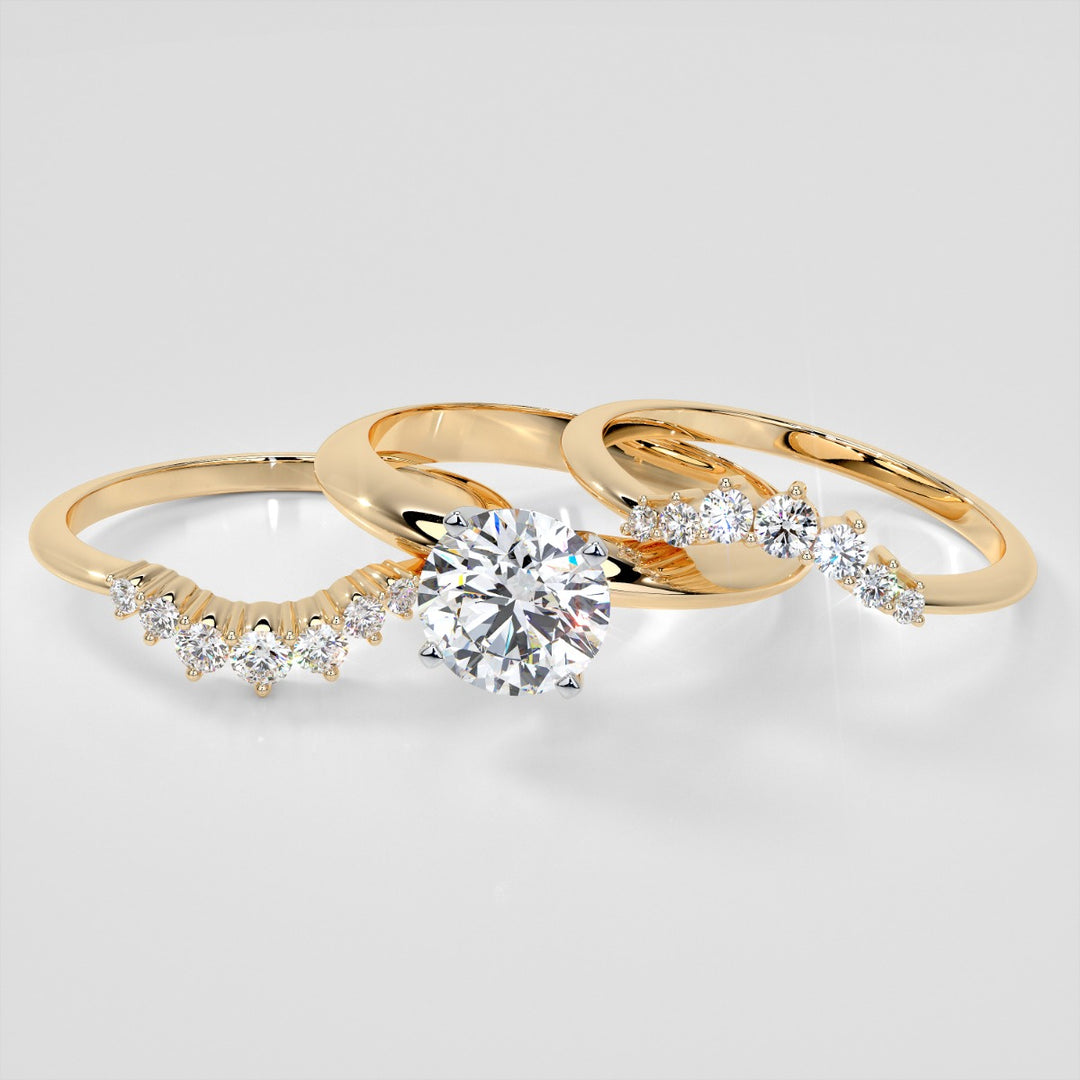 Soft Elegance Band Set With Lab Grown Diamonds