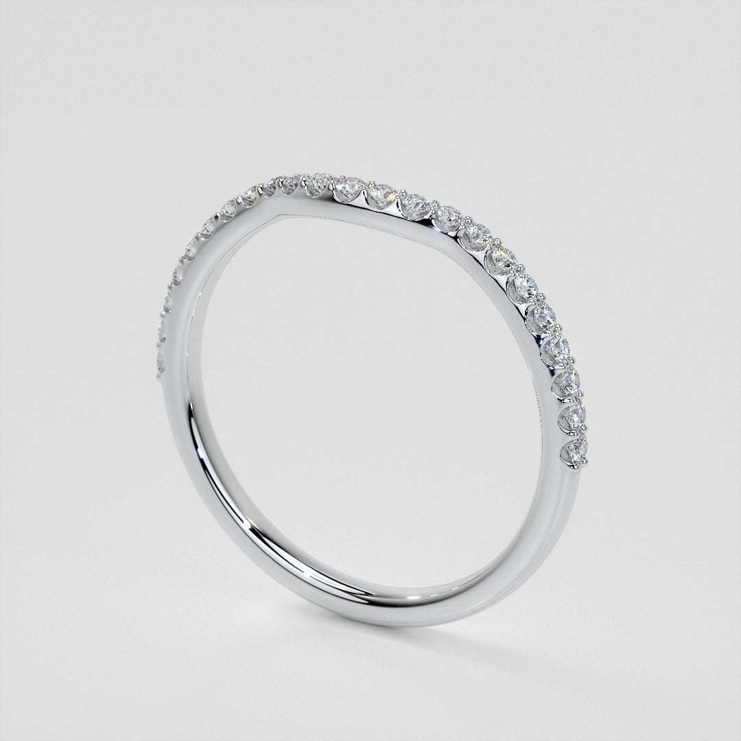 1/5 CTW Lab Grown Diamond Dazzling Half-Moon Contour Band