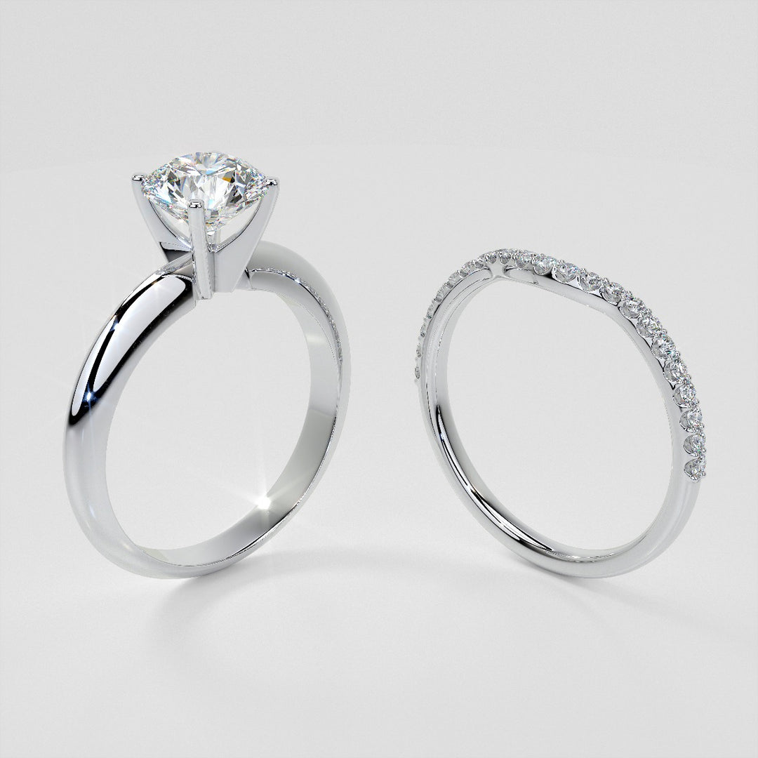 1/5 CTW Lab Grown Diamond Dazzling Half-Moon Contour Band