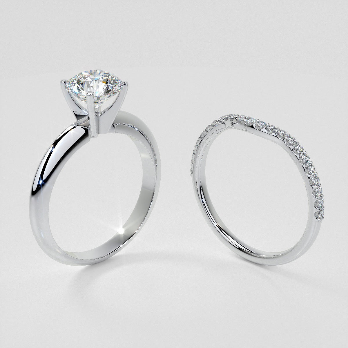 1/5 CTW Lab Grown Diamond Dazzling Half-Moon Contour Band