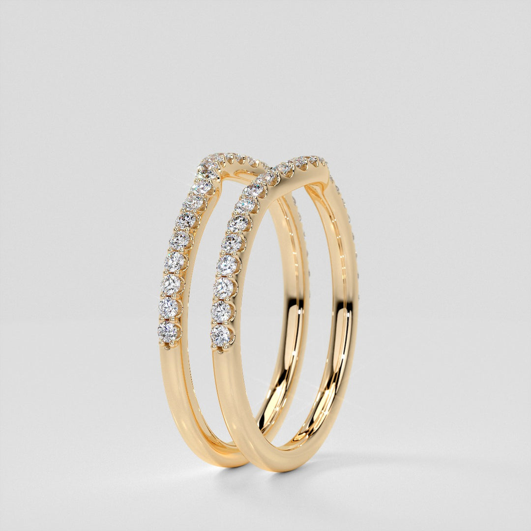 1/5 CTW Lab Grown Diamond Dazzling Half-Moon Contour Band
