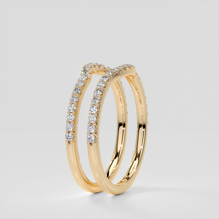 1/5 CTW Lab Grown Diamond Dazzling Half-Moon Contour Band