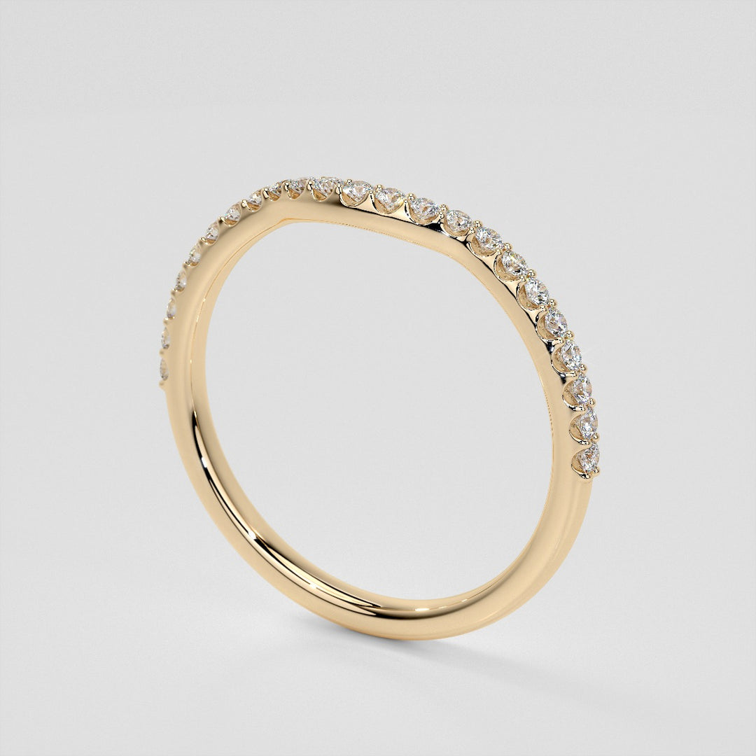 1/5 CTW Lab Grown Diamond Dazzling Half-Moon Contour Band