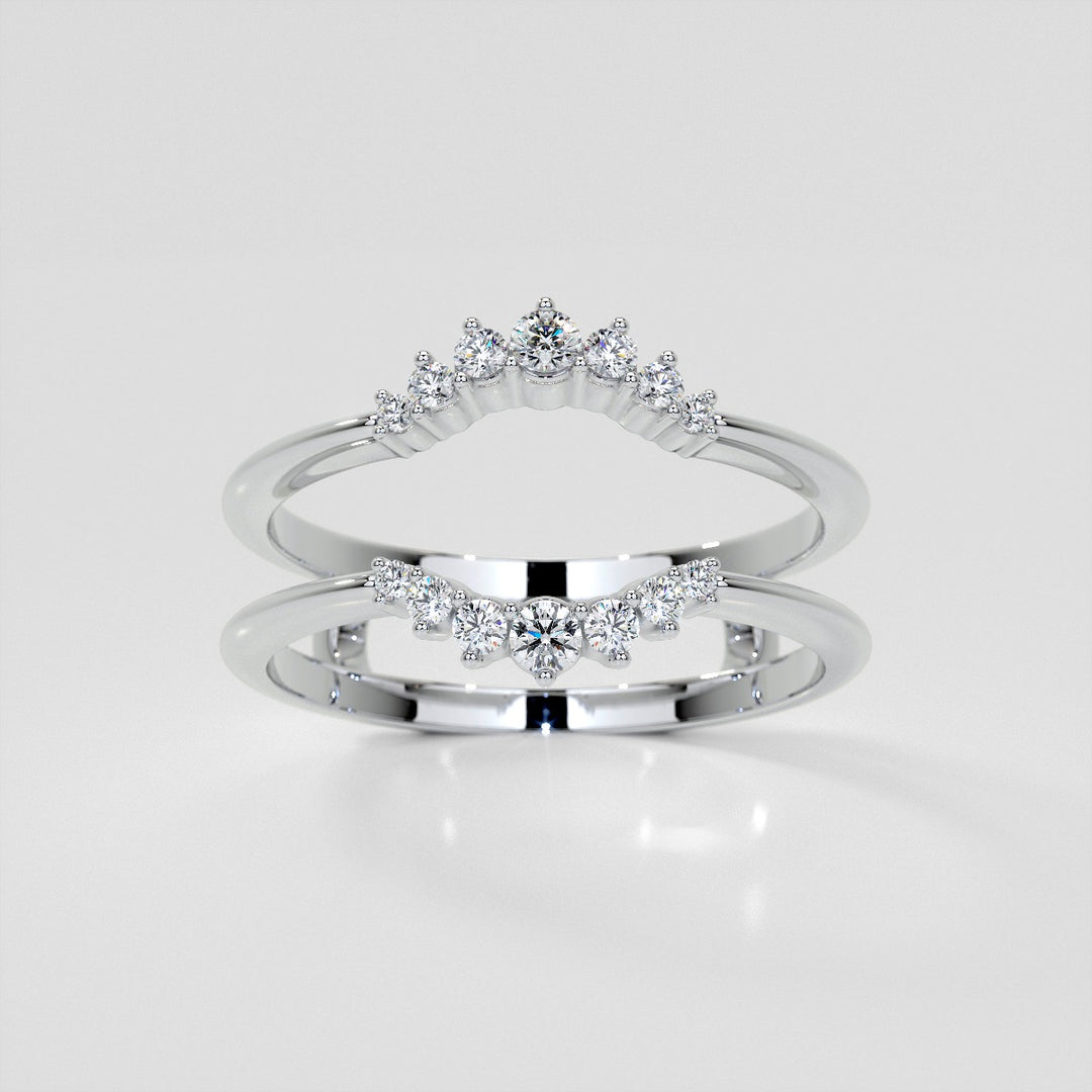 ¼ CTW Round Lab Grown Diamond Enhancer Ring Guard Wedding Band