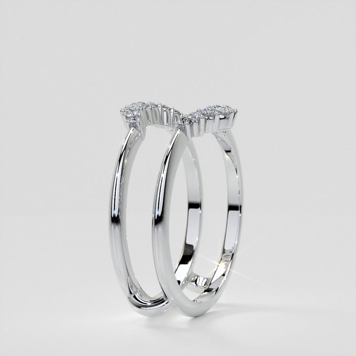 ¼ CTW Round Lab Grown Diamond Enhancer Ring Guard Wedding Band