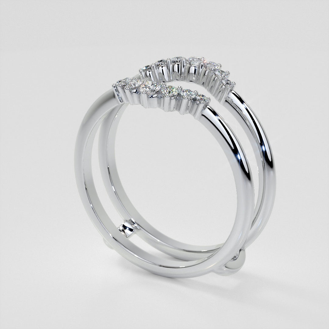 ¼ CTW Round Lab Grown Diamond Enhancer Ring Guard Wedding Band