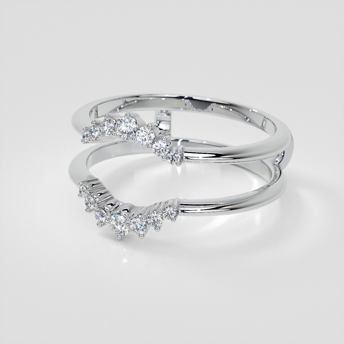 ¼ CTW Round Lab Grown Diamond Enhancer Ring Guard Wedding Band