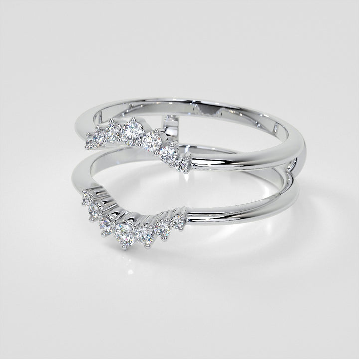 ¼ CTW Round Lab Grown Diamond Enhancer Ring Guard Wedding Band